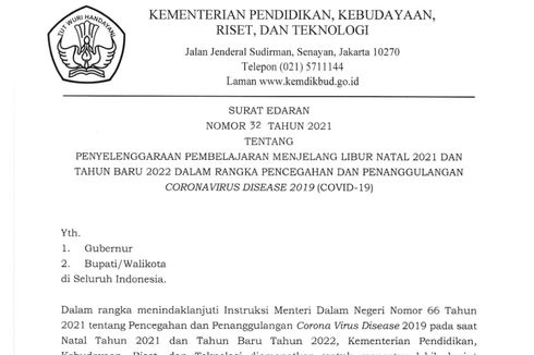 Kemendikbud Ristek: Ini Jadwal Libur Sekolah Terbaru Saat Nataru