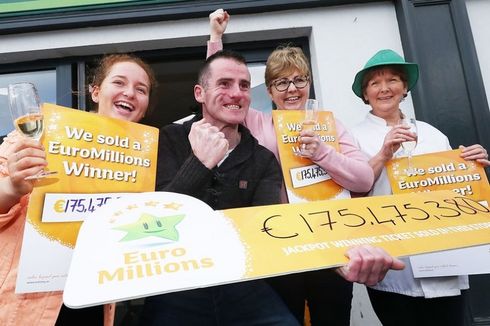 Satu Keluarga di Irlandia Menang Lotre Berhadiah Rp 2,7 Triliun