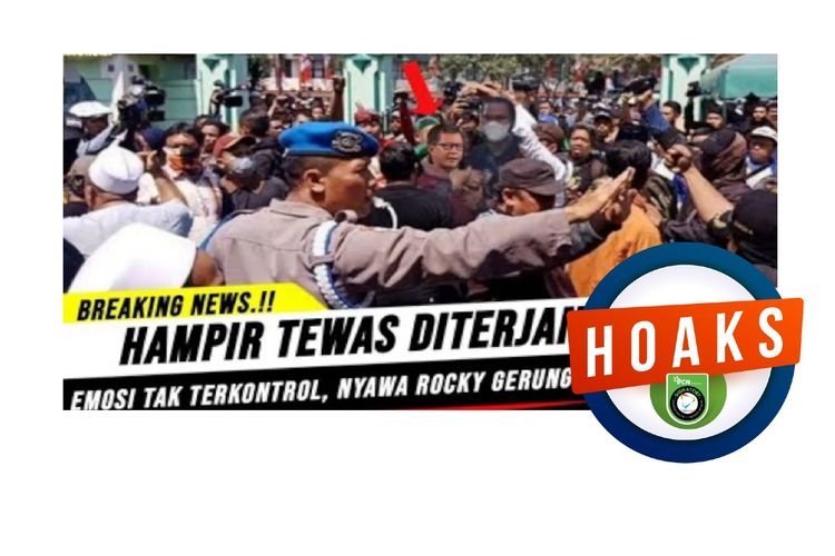 Hoaks, Rocky Gerung hampir tewas dikeroyok pendukung Jokowi