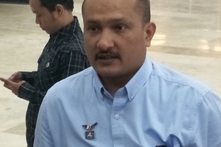 Ferdinand Hutahaean saat menjabat Ketua DPP Partai Demokrat di Kompleks Parlemen, Senayan, Jakarta, Rabu (18/7/2018).