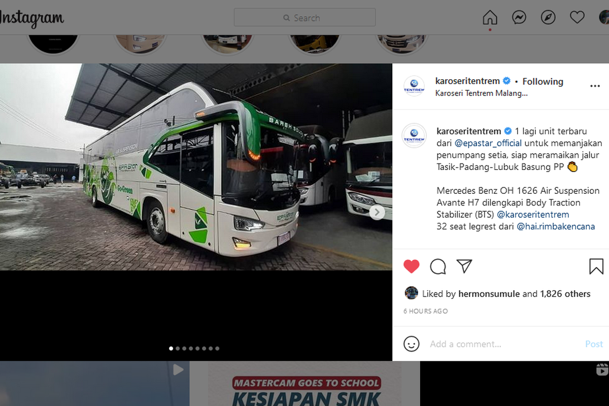 Satu Unit Lagi Bus Baru Po Epa Star Dari Karoseri Tentrem