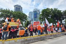 Demo Peringati Hari HAM Sedunia di Patung Kuda, Elemen Buruh Sampaikan 9 Tuntutan