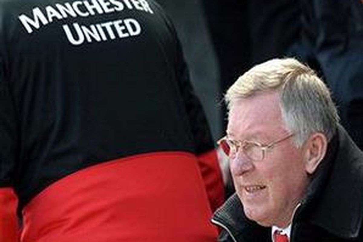 Pelatih Manchester United, Alex Ferguson.