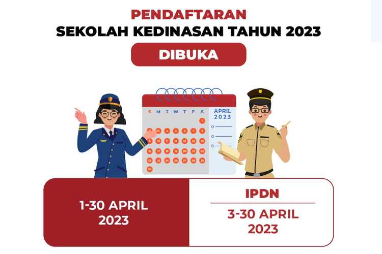 Pendaftaran IPDN 2023 dimulai hari ini Senin, 3 April 2023 dan ditutup pada 30 April mendatang.