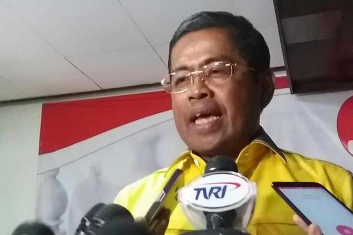 Sekretaris Jenderal DPP Partai Golkar, Idrus Marham usai mengisi acara diskusi di Jakarta, Jumat (15/4/2016)