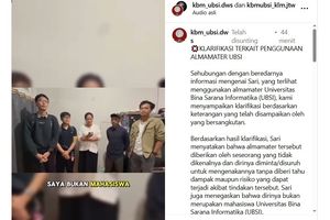 Sari Minta Maaf Pakai Jas Almamater UBSI Saat Deklarasi Sumpah Pemuda, Akui Bukan Mahasiswa