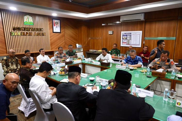 Bahas Kericuhan Hari Damai Aceh, Forkompimda Minta Kepastian Hukum Bendera Bulan Bintang ke Kemendagri