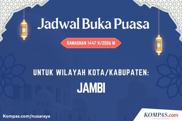 Jadwal Buka Puasa Kota Jambi Hari Ini Senin 9 Maret 2026 Lengkap dengan Waktu Shalat