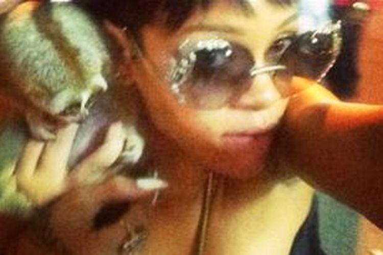 Foto Rihanna dan seekor kungkang yang memicu kontroversi.