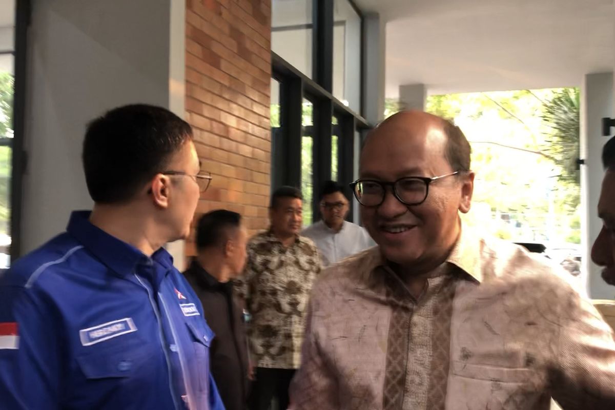 Wakil Menteri Badan Usaha Milik Negara (BUMB) Rosan Roeslani di kantor DPP Demokrat, Jalan Proklamasi, Menteng, Jakarta, Selasa (24/10/2023). 