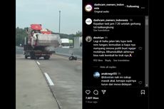 Video Viral, Sopir Truk Lari Kejar Truknya yang Meluncur di Tol