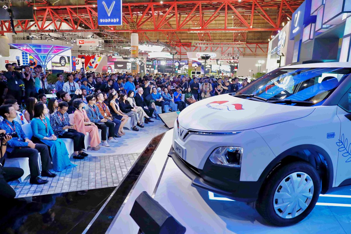 VinFast resmi debut di Indonesia pada Indonesia International Motor Show (IIMS) 2024, Kamis (15/2/2024)