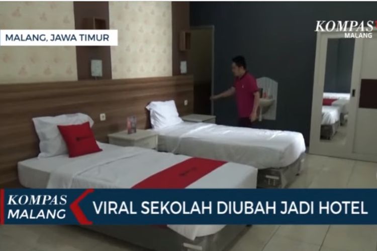 Viral di Twitter sebuah unggahan yang menyebut SMKN 4 Kota Malang, Jawa Timur, berubah menjadi hotel.