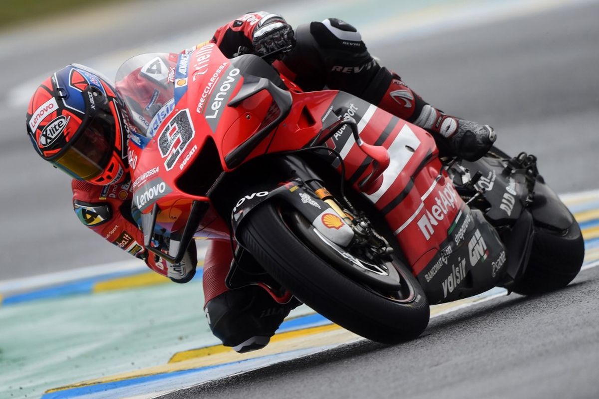 Danilo Petrucci saat berlaga di MotoGP Le Mans