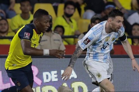 Hasil Ekuador Vs Argentina 1-1, Gol Injury Time Buyarkan Kemenangan Messi dkk