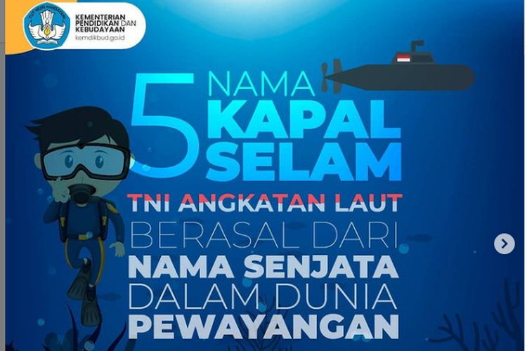 Selain KRI Nanggala-402, TNI AL RI memiliki 4 kapal selam lainnya yang namanya diambil dari nama senjata dunia pewayangan.