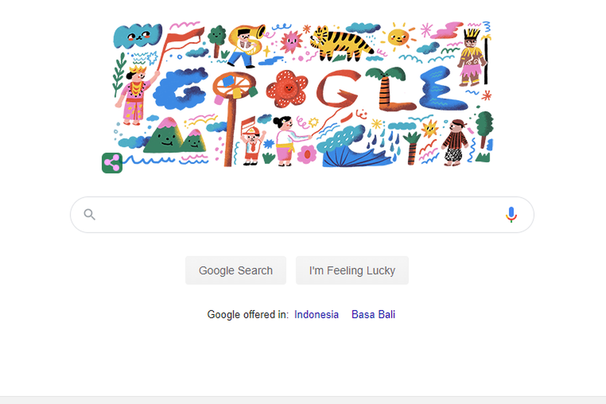 Google memperingati HUT RI ke-75 dengan menampilkan doodle khusus keragaman budaya Indonesia