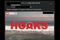 [HOAKS] Perahu Wisatawan Dihantam Ombak Laut Pangandaran