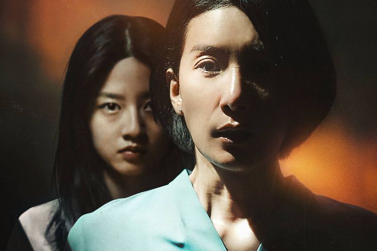 Kim Seo-Hyung dan Kim Yeon-soo dalam poster Whispering Corridors 6: The Humming.