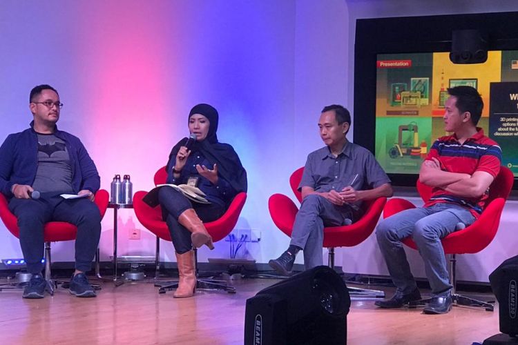 Klinik Digital Vokasi Komunikasi UI menggelar seminar Industry 4.0: What?s The future of 3D Printing? di @merica, Jakarta (5/1/2019).