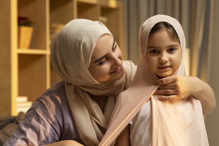 Ilustrasi anak berhijab