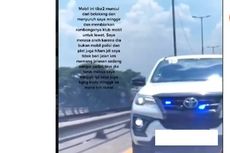 Viral, Video Fortuner Pelat Hitam Pakai Strobo Ngotot Minta Jalan