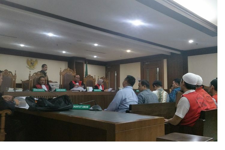 Suasana sidang 29 karyawan Sarinah di Pengadilan Negeri Jakarta Pusat, Selasa (27/8/2019)9