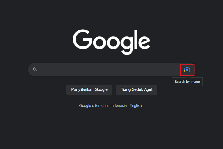 Tangkapan layar homepage Google.com di browser Chrome sudah memiliki ikon Google Lens.