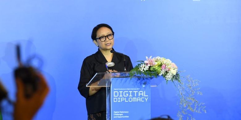 Menteri Luar Negeri (Menlu) Retno L.P. Marsudi saat membuka acara Regional Conference on Digital Diplomacy (RCDD) di Jakarta, Selasa (10/9/2019). Forum inisiatif pertama di kawasan yang digalang oleh Pemerintah Indonesia.