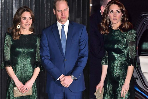 Kate Middleton Tampil Berkilau dalam Balutan Gaun Hijau Zamrud 