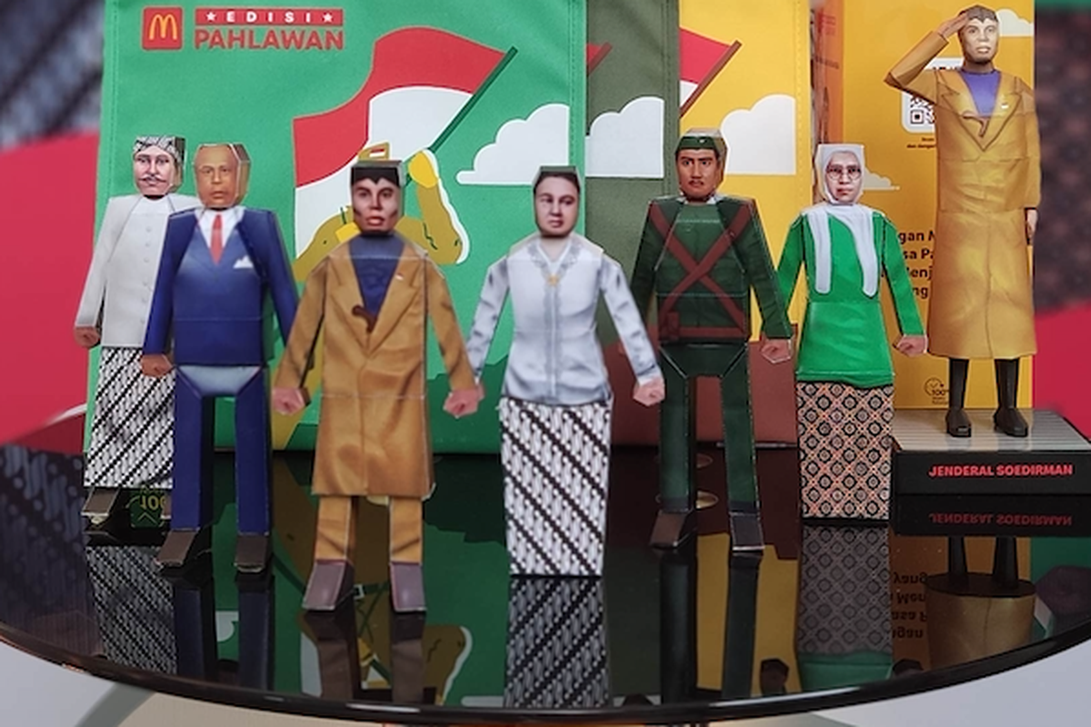 McDonalds Indonesia meluncurkan seri figur 3D edisi pahlawan nasional dalam paket family weekend.