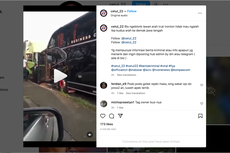 Video Bus Ngeblong, Lawan Arah Nyaris Adu Banteng dengan Truk