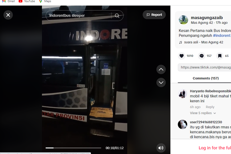 Video penumpang Indorent curhat AC bus mati