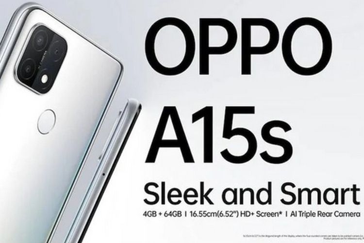 Oppo memperkenalkan A15s, Ponsel kelas menengah dengan tiga kamera belakang. 