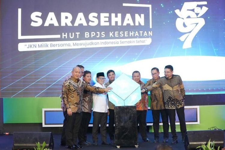 Menteri Koordinator Bidang Pemberdayaan Masyarakat Muhaimin Iskandar menghadiri Sarasehan Hari Ulang Tahun (HUT) Ke-57 Badan Penyelenggara Jaminan Sosial Kesehatan (BPJS Kesehatan) di Jakarta, Senin (28/7/2025). 
