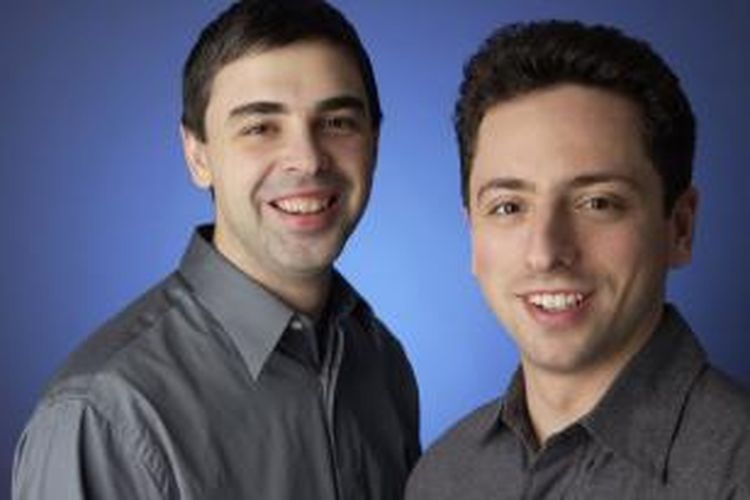 Dua pendiri Google, Larry Page dan Sergey Brin