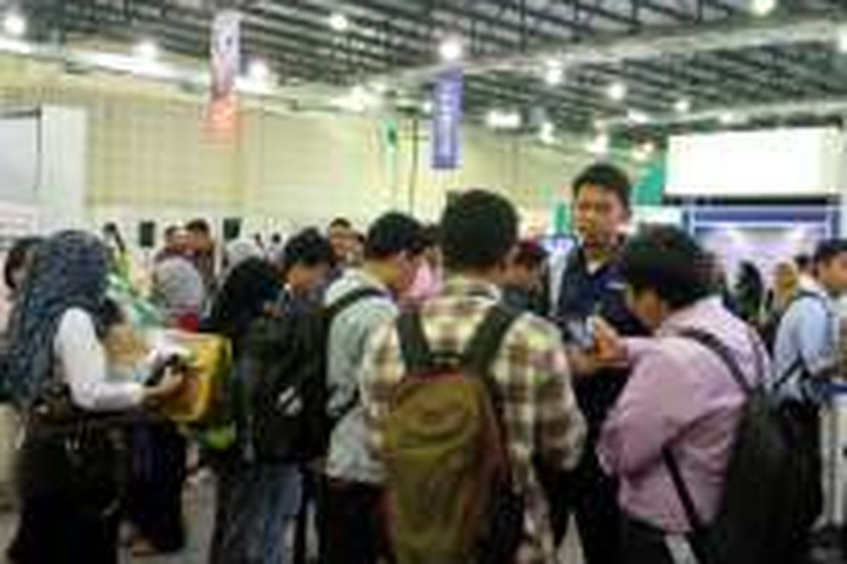 Suasana Job Fair KompasKarier.com di Balai Kartini, Jakarta, Jumat (22/7)