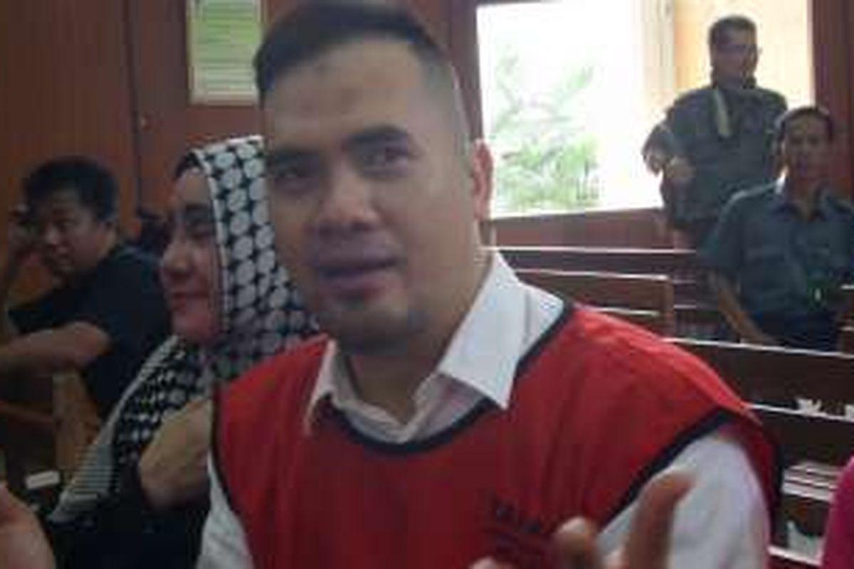 Saipul Jamil dalam ruang sidang Pengadilan Negeri Jakarta Utara, Senin (23/5/2016).