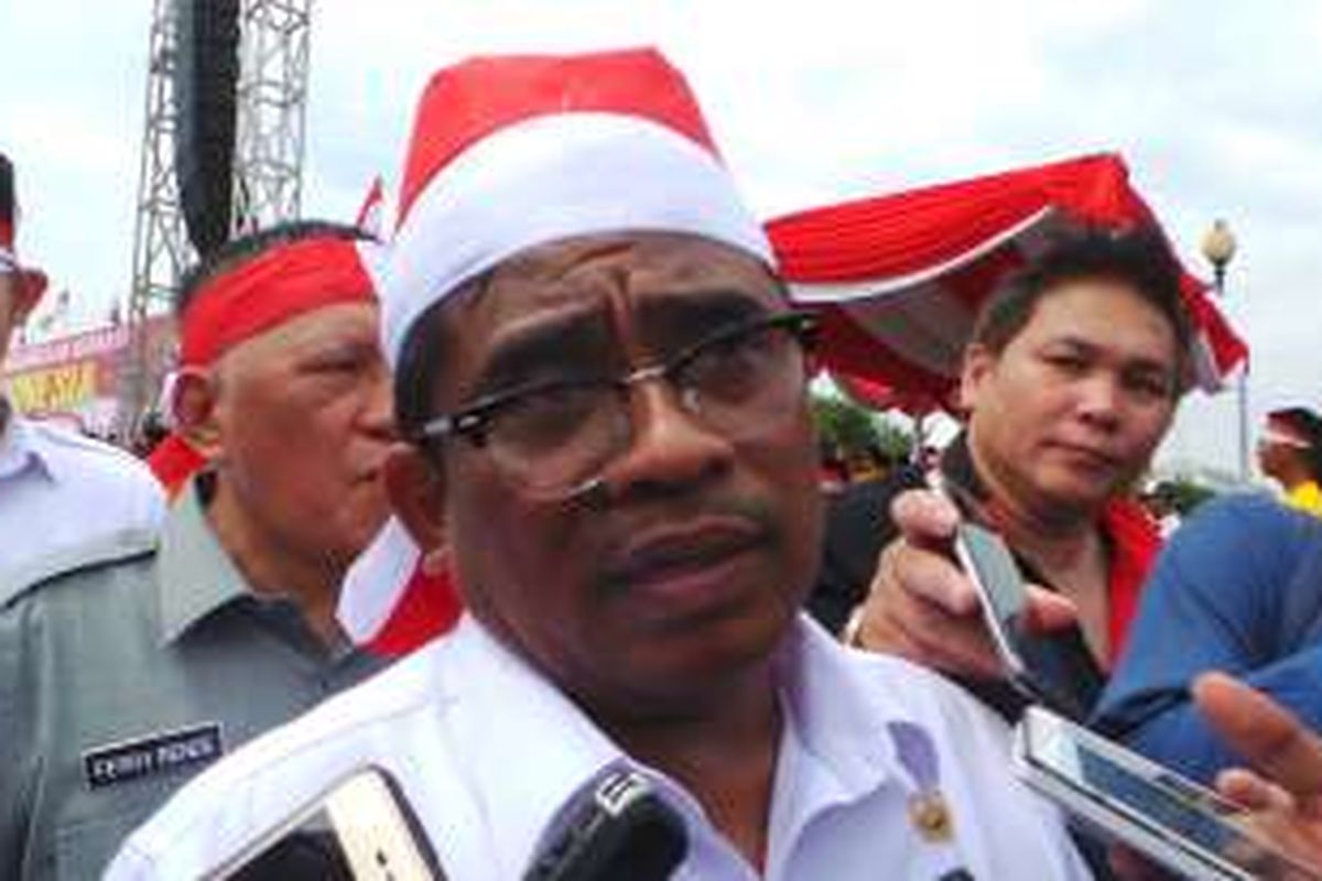 Pelaksana Tugas (Plt) Gubernur DKI Jakarta Sumarsono, seusai acara 