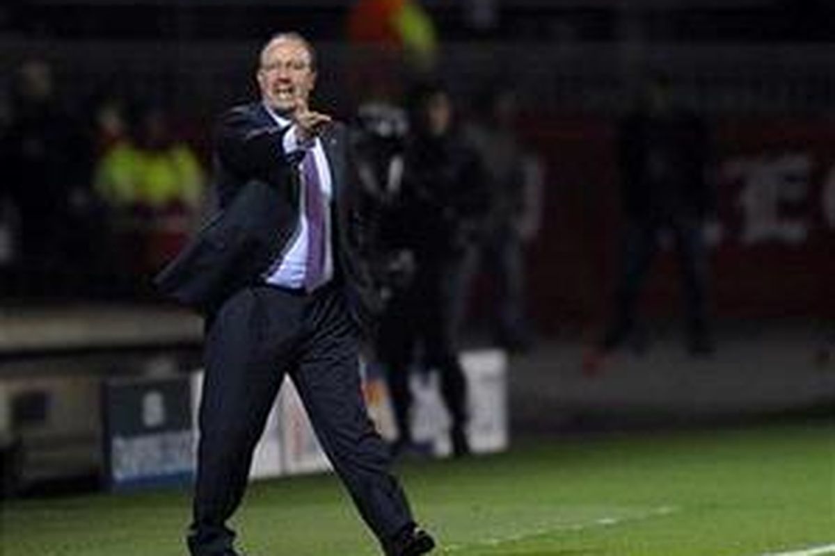 Pelatih Liverpool, Rafael Benitez.