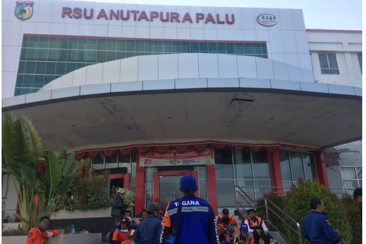 Rumah Sakit Anutapura Palu Jalan Tolambu, Palu Barat, Sulawesi Tengah, Kamis (4/10/2018).