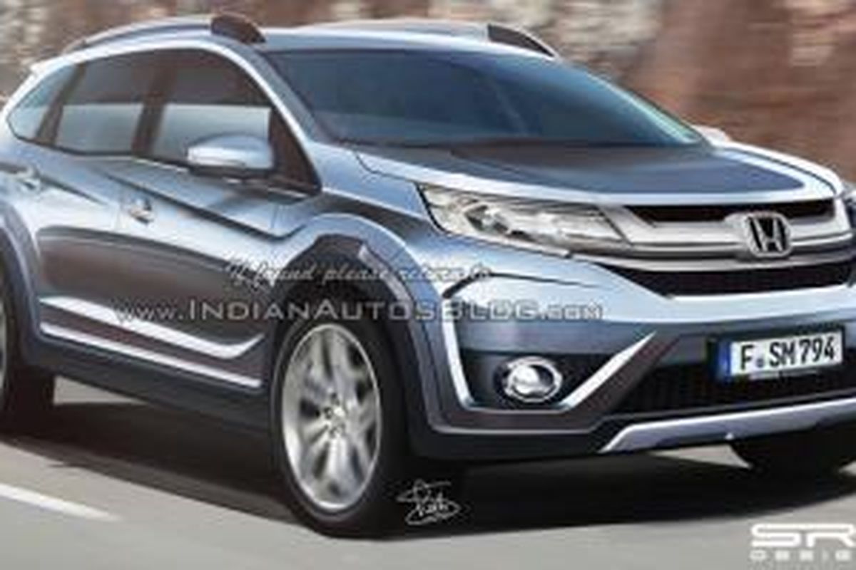 Rendering atau rekayasa digital Honda BR-V versi produksi.