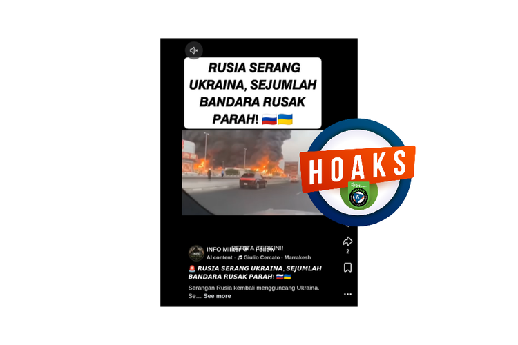 INFOGRAFIK: Beredar Hoaks Bandara di Ukraina Hancur akibat Serangan Rusia