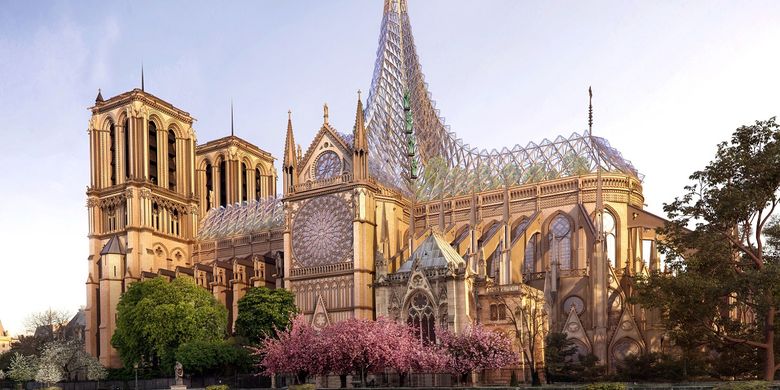 Desain Ramah Lingkungan Atap Katedral Notre Dame Diajukan Halaman All Kompas Com