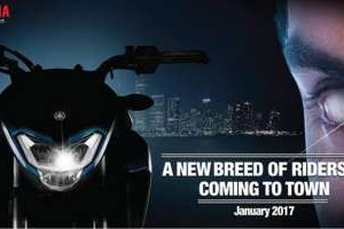 Gambar teaser sepeda motor baru model sport.