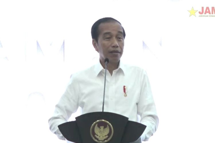 Presiden Joko Widodo saat memberikan sambutan pada Kongres Jaringan Kemandirian Nasional (JAMAN) 2023 yang digelar di Jawa Barat, Selasa (29/8/2023).