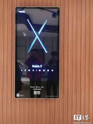Iklan Nokia X yang tampil di China. 