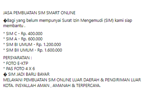 Ramai soal Jasa Pembuatan SIM Online Rp 400.000-Rp 1.600.000, Ini Kata Korlantas Polri