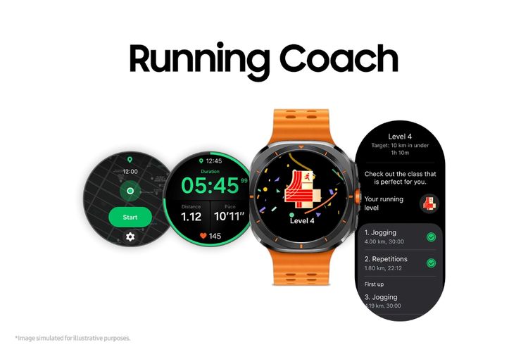 Fitur Running Coach di One UI 8 menawarkan panduan latihan yang dipersonalisasi berdasarkan level kebugaran pengguna.

