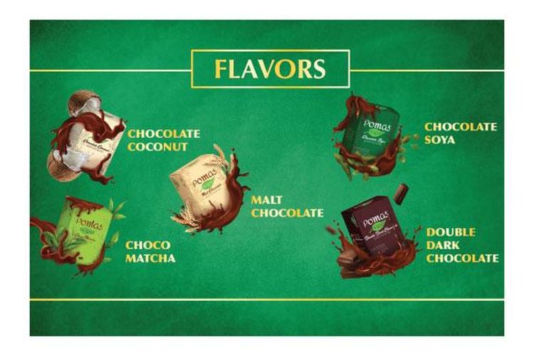 Pilihan varian produk vegan dari Pomas Indonesia.  